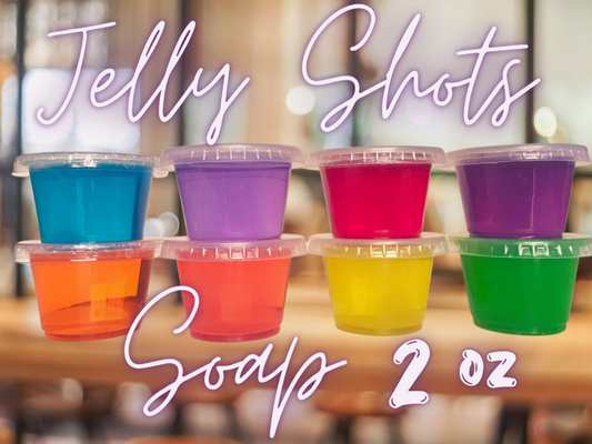 2 Oz Jelly Soap Shots | Looks just like Jello Shots! | Optional Soap Embeds!