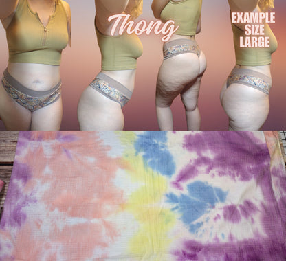 Lips, Tie Dye x6 Prints | Thondlewear, Thongs for every body | Elastic/Knit Bands
