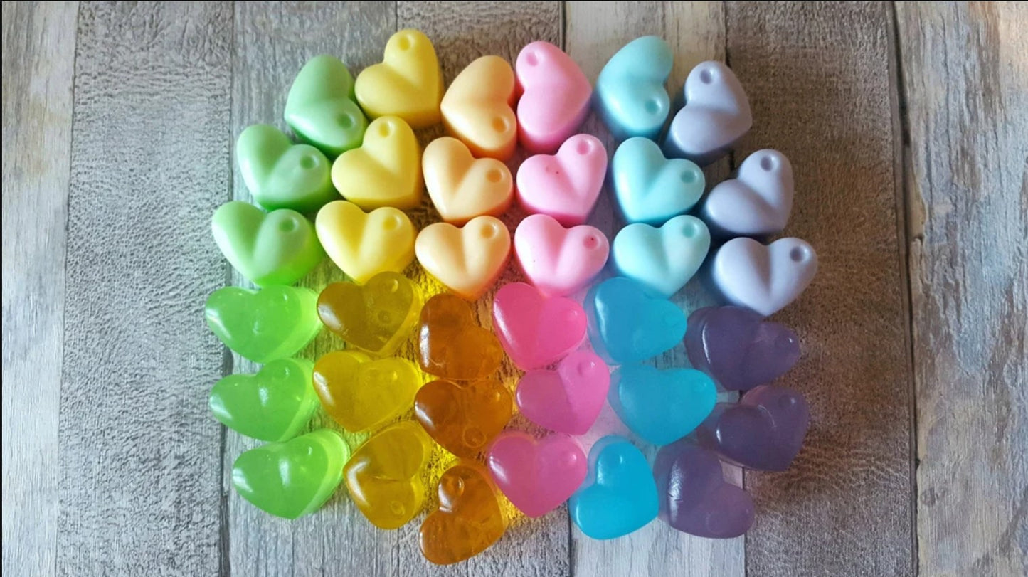 Small Heart Soaps  | Party favor, Wedding favor, Birthday favor | 1.1" x 1" x 0.9" depth | Multi Use Soap
