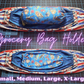 Flash on Blue, SMALL or MEDIUM Grocery Bag Holder |