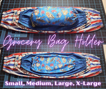 Fighting Good Guys, SMALL Grocery Bag Holder | Pre-cut just needs sewn together