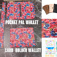 Red & Blue Floral Pocket Pal Wallet | Card Holder, Wristlet | Set or Singles