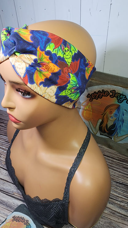 Horror Cotton Lycra Twist Knot Head Band | Custom Turban Head Band | 4 Sizes