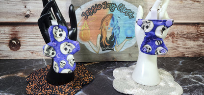 Spooky Purple Skulls Cloth Diaper & Cloth Pad Keychain | Set or Singles