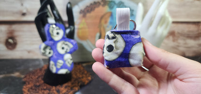 Spooky Purple Skulls Cloth Diaper & Cloth Pad Keychain | Set or Singles