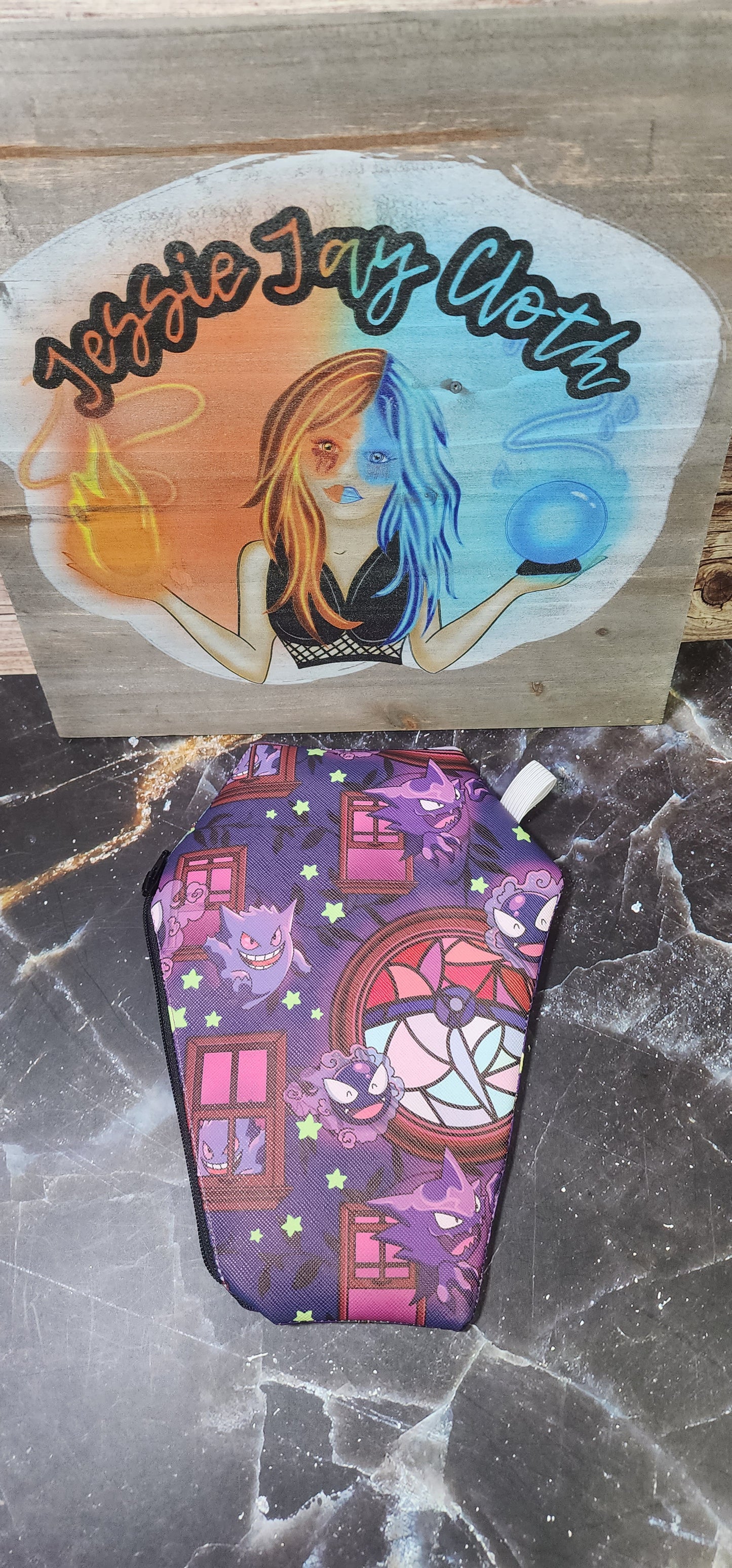 RTS Ghost Type, Gotta Catch em all, Stained Glass  | Coffin Wallet |