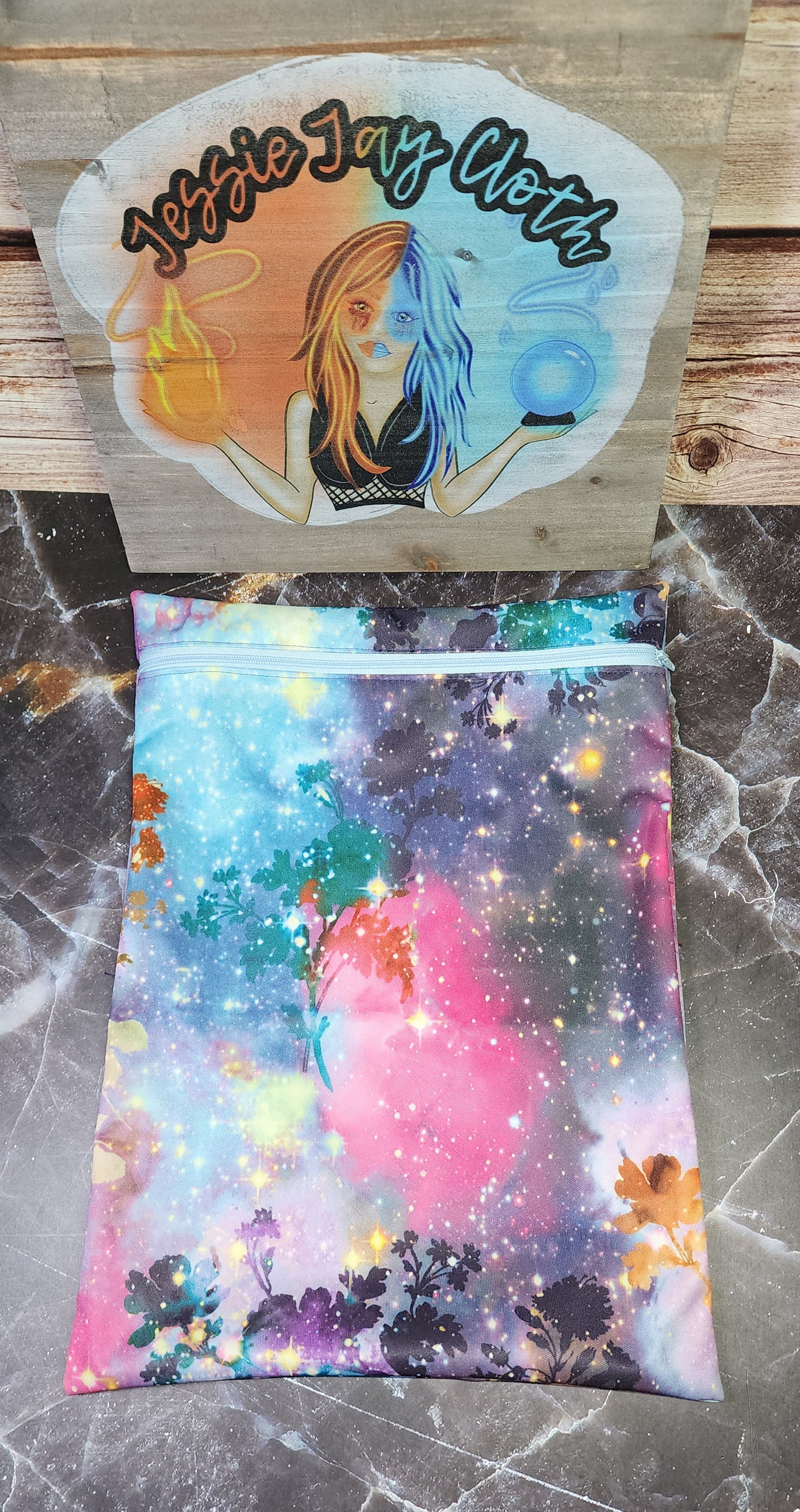 10" x 14" Rainbow Galaxy Wet bag | Optional Add on Handle