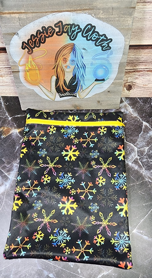 10" x 14" Rainbow Snowflake Wet bag | Optional Add on Handle