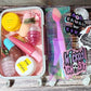 Mini Suitcase + 2 Lip Sugar Scrub + 5 Lip Gloss + 2 Lip Applicator Brush Pack