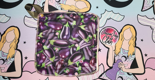 Ready to Ship Pot Holder | Medium Size, Egg Plant, Vegetable