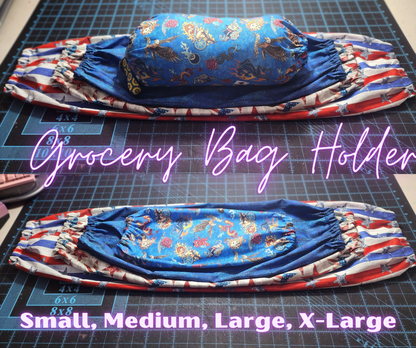 Ethnic Blend Tie Dye, MEDIUM Grocery Bag Holder | Pre-cut just needs sewn together