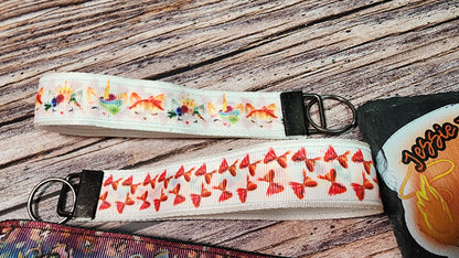 Choose your print | Fall, Summer, Winter Wristlet Key Fobs | Ribbon & Nylon |