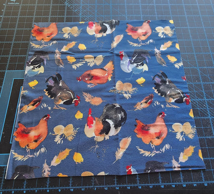 Chickens, SMALL Grocery Bag Holder | Pre-cut just needs sewn together