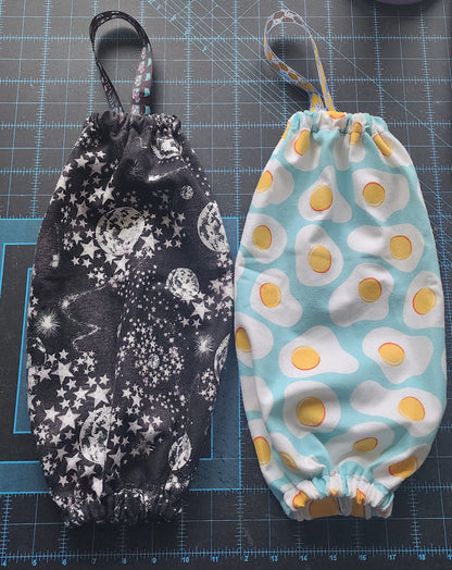 Eggs OR White & Black Moon, Stars, Galaxy, | SMALL Grocery Bag Holder |