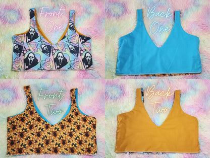 CUSTOM 2-in-1 Twist Crop Top | Your Style, Your Way! Can be worn 2 ways & Reversible