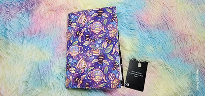 Bees & tea on Purple | Moondance Note Pad Holder | Comes in 3 Sizes | Stay Organized in Style