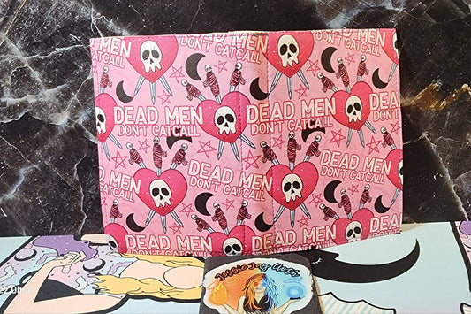 Ready to ship, Dead men don't cat call | Moondance Note Pad Holder, safety Print