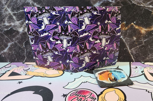 Ready to ship, Bat shroom Purple| Moondance Note Pad Holder