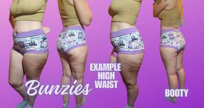 Bees & Tea Purple | Bunzies Underwear | Choose Briefs, Booty, or Super Booty