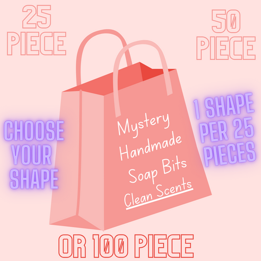 Dive into a Sudsy Surprise: Mystery Handmade Soap Bits! CLEAN SCENTS | 25, 50, or 100 pieces!