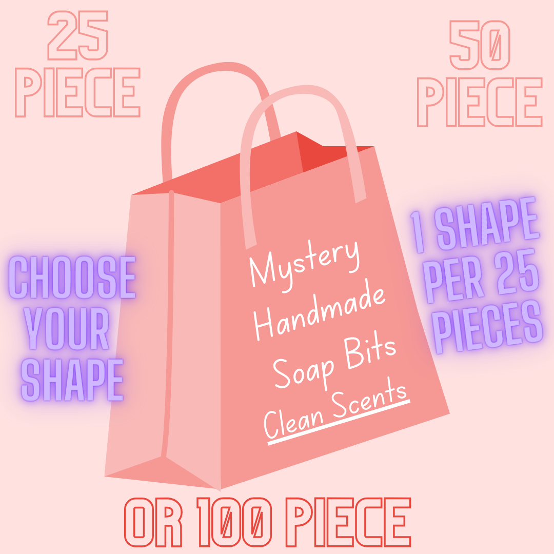 Dive into a Sudsy Surprise: Mystery Handmade Soap Bits! CLEAN SCENTS | 25, 50, or 100 pieces!