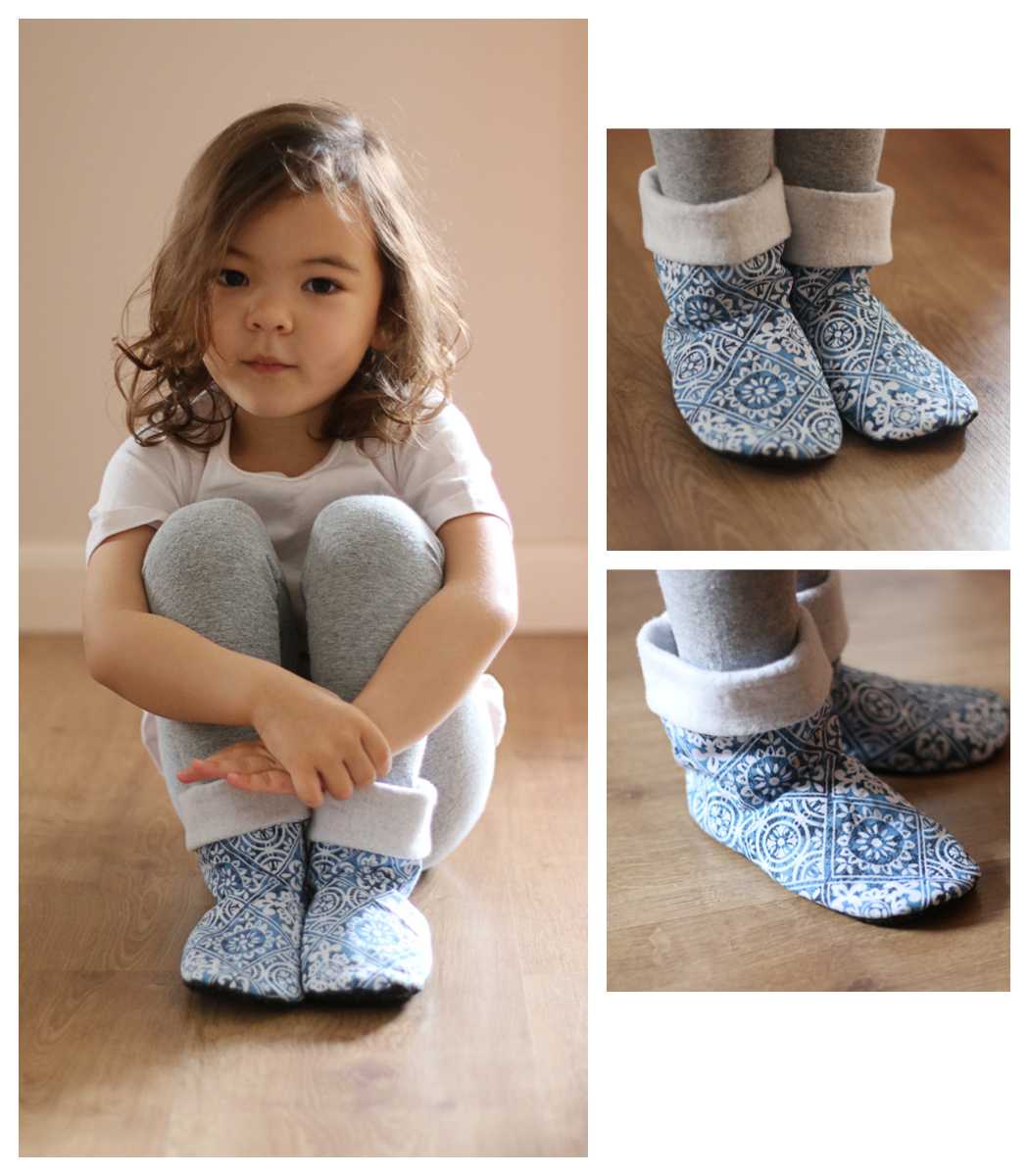 Cozy Critters | Newborn, Child, & Adult Slipper Boots | 2 Colors for Anti-Slip Soles