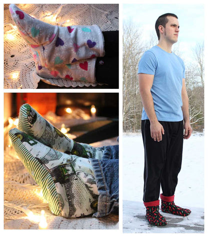 Cozy Critters | Newborn, Child, & Adult Slipper Boots | 2 Colors for Anti-Slip Soles