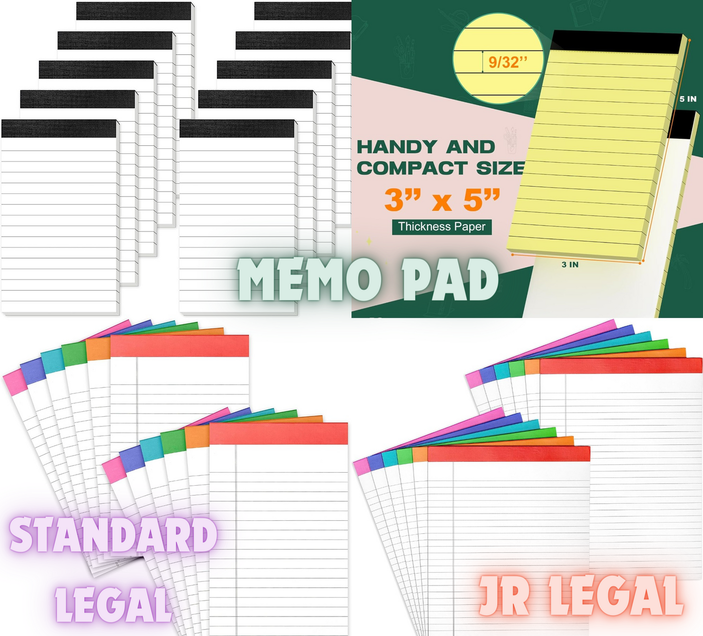 Rainbow Toki, Unicorn, Kawaii | Moondance Note Pad Holder | Comes in 3 Sizes |