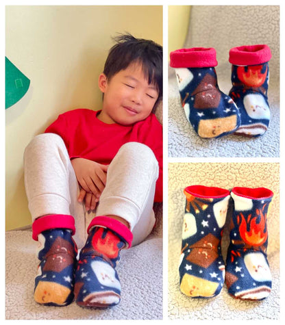 Cozy Critters | Newborn, Child, & Adult Slipper Boots | 2 Colors for Anti-Slip Soles