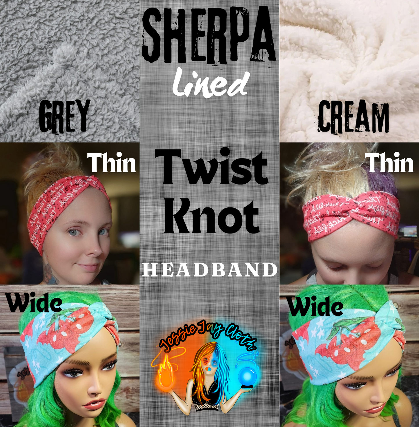 CUSTOM Cozy Sherpa Lined Knit Headband | 5 Sizes