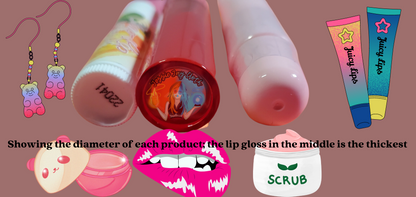 Lip Balm Holder | Main Squeeze Lemonade | Can hold gloss/balm/sugar scrub up to 5.5" |