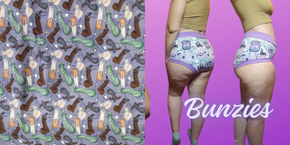 Halloween Dongs on Purple, Peen | Bunzies Underwear | Choose Briefs, Booty, or Super Booty