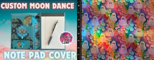 Holographic, Rainbow Ghosties, Floral | Moondance Note Pad Holder | Comes in 3 Sizes |
