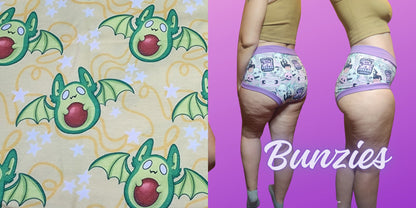 Avocado Fruit Bat |  Bunzies Underwear | Choose Briefs, Booty, or Super Booty