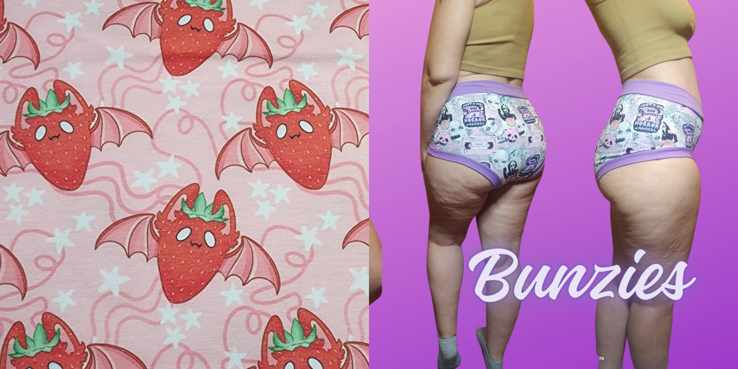 Strawberry Fruit Bat |  Bunzies Underwear | Choose Briefs, Booty, or Super Booty