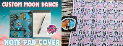 Horror Faces, Paint Splatter PASTEL | Moondance Note Pad Holder | Comes in 3 Sizes | Slay the day