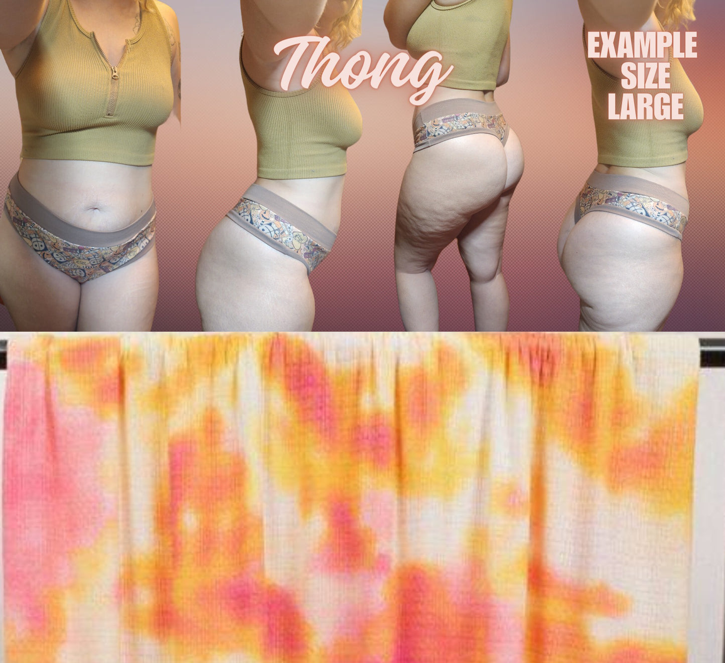 Lips, Tie Dye x6 Prints | Thondlewear, Thongs for every body | Elastic/Knit Bands