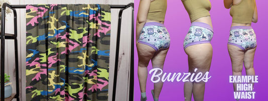 Heathered Blue, Pink, Multicolor Camo | Bunzies Underwear | Choose Briefs, Booty, or Super Booty