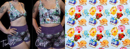 Custom 2-in-1 Crop Top | Dessert Poke, Gotta Catch em all, Kawaii Food