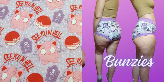 See you in Hell, Gotta Catch Them All Jiggly |  Bunzies Underwear | Choose Briefs, Booty, or Super Booty