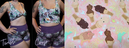 9 PRINTS! 2-in-1 Crop Top | 420, Horror,  Dragon, Humor, Body positivity