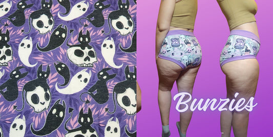 Demon Cat, Skull, Ghost |  Bunzies Underwear | Choose Briefs, Booty, or Super Booty