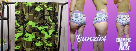 Neon Lime Green, Black, Olive Camo | Bunzies Underwear | Choose Briefs, Booty, or Super Booty