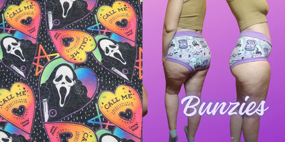 Rainbow Ghostface |  Bunzies Underwear | Choose Briefs, Booty, or Super Booty