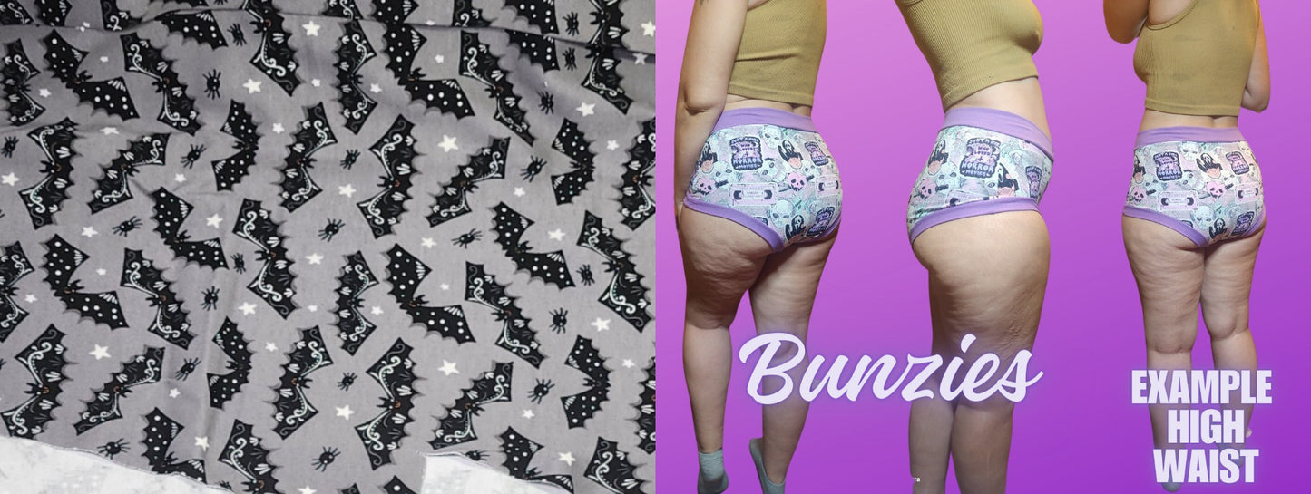 Glow in Dark Bats  | Bunzies Underwear | Choose Briefs, Booty, or Super Booty