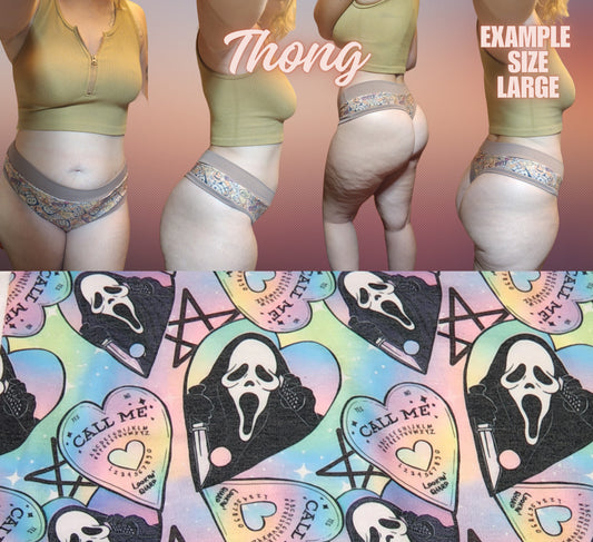 Pastel Ghostface | Thondlewear Thong | Elastic or Knit Bands
