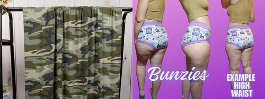 Olive, Tan, Charcoal Camo | Bunzies Underwear | Choose Briefs, Booty, or Super Booty