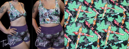 9 PRINTS! 2-in-1 Crop Top | 420, Horror,  Dragon, Humor, Body positivity