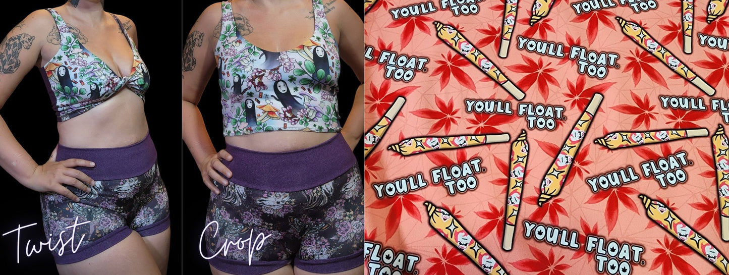 9 PRINTS! 2-in-1 Crop Top | 420, Horror,  Dragon, Humor, Body positivity