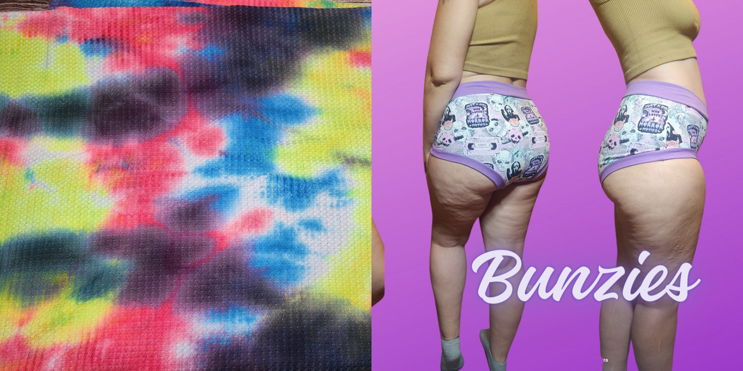 Vibrant Rainbow Tie Dye | Bunzies Underwear | Choose Briefs, Booty, or Super Booty